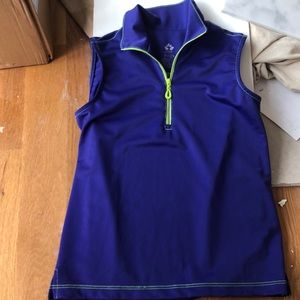 Girls exercise tank size medium purple